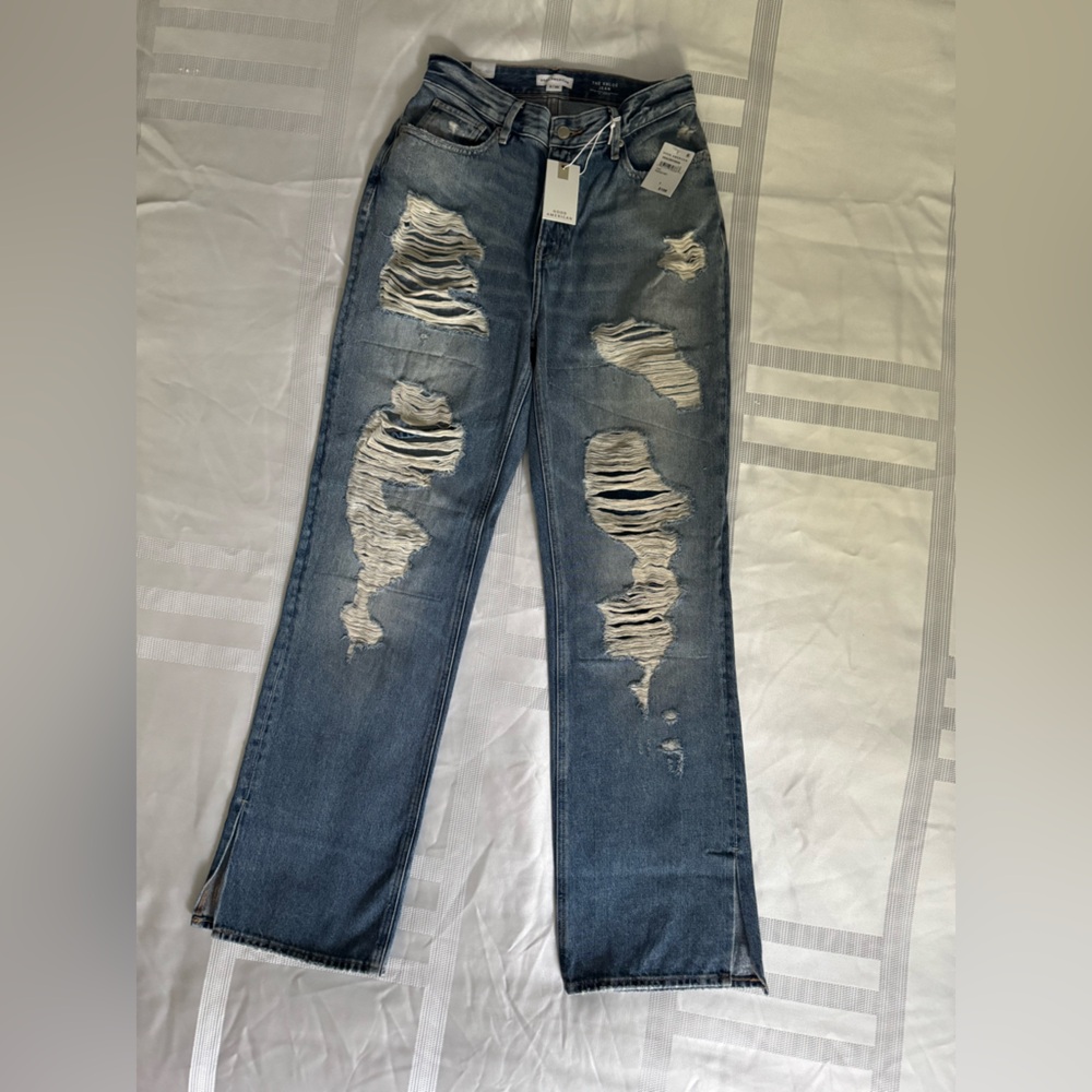 Good American Distressed Blue Skinny Jeans